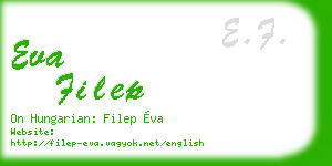 eva filep business card